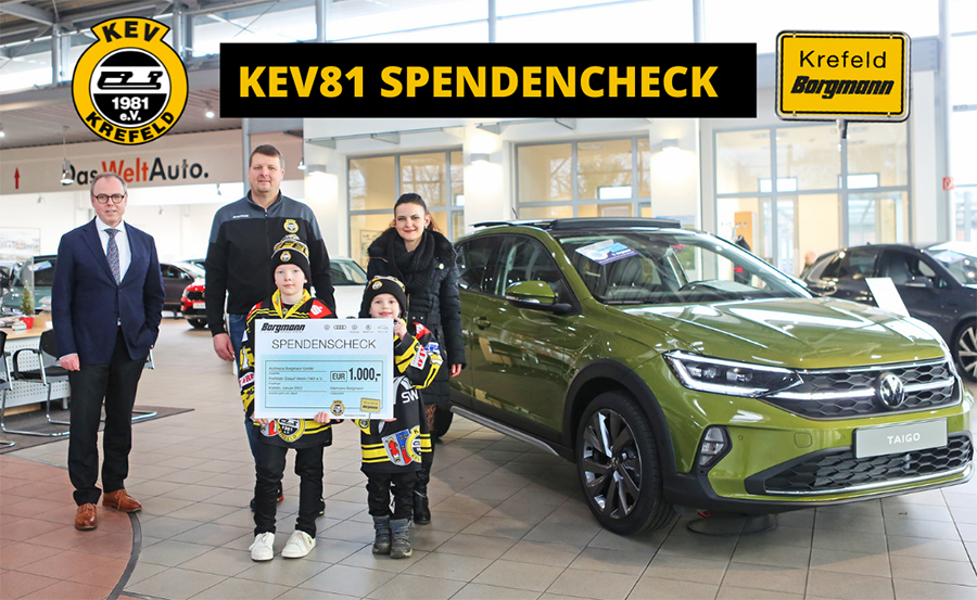 Borgmann Spendenscheck für den KEV81 Borgmann Spendenscheck für den KEV81