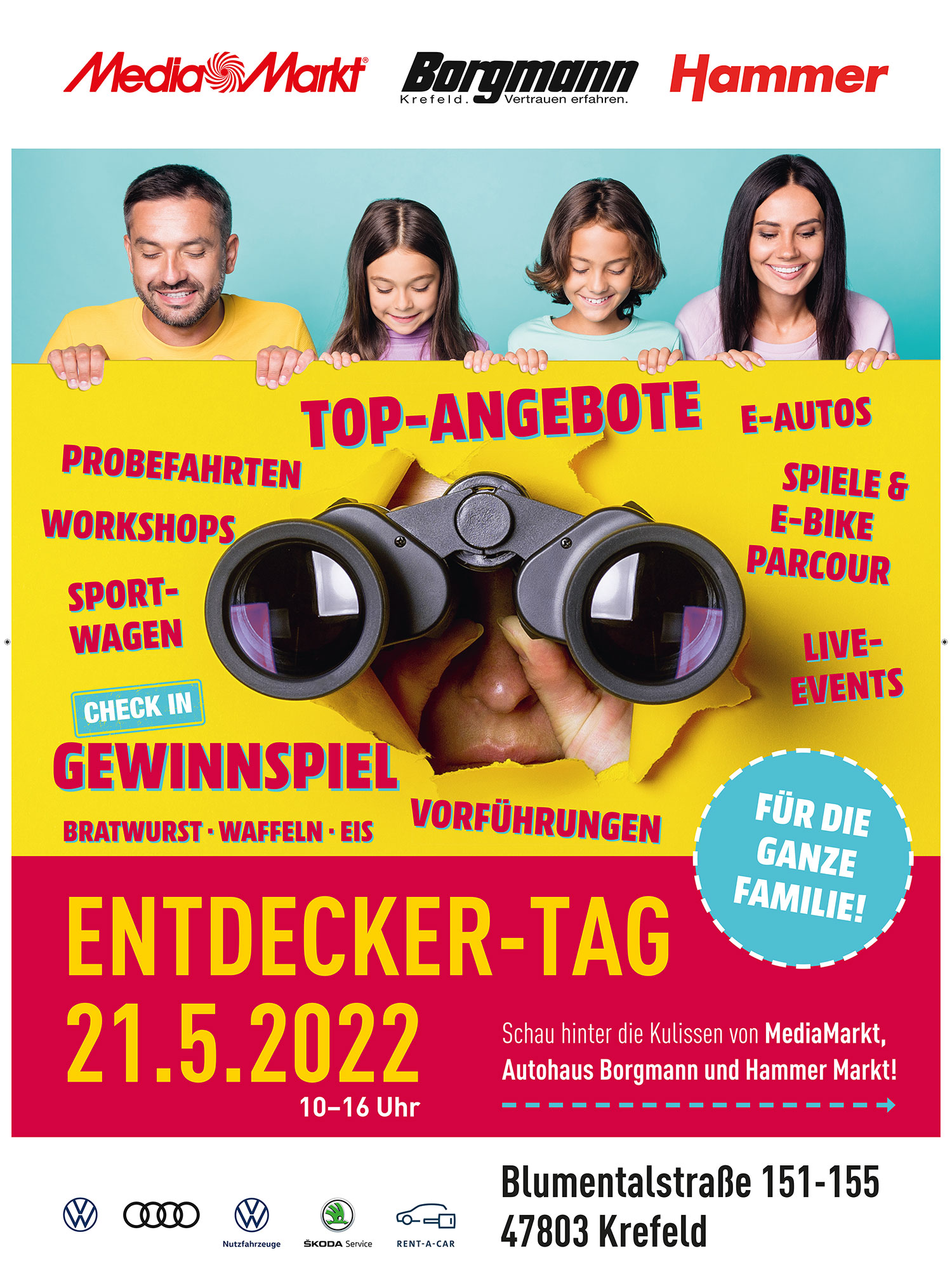 Entdecker Tag bei Autohaus Borgmann, Mediamarkt und Hammer Entdecker Tag bei Autohaus Borgmann, Mediamarkt und Hammer