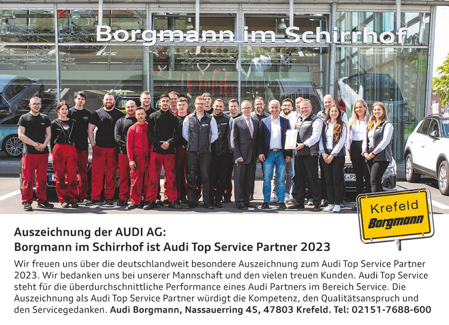 Audi Borgmann im Schirrhof Service Auszeichnung Audi Borgmann im Schirrhof Service Auszeichnung