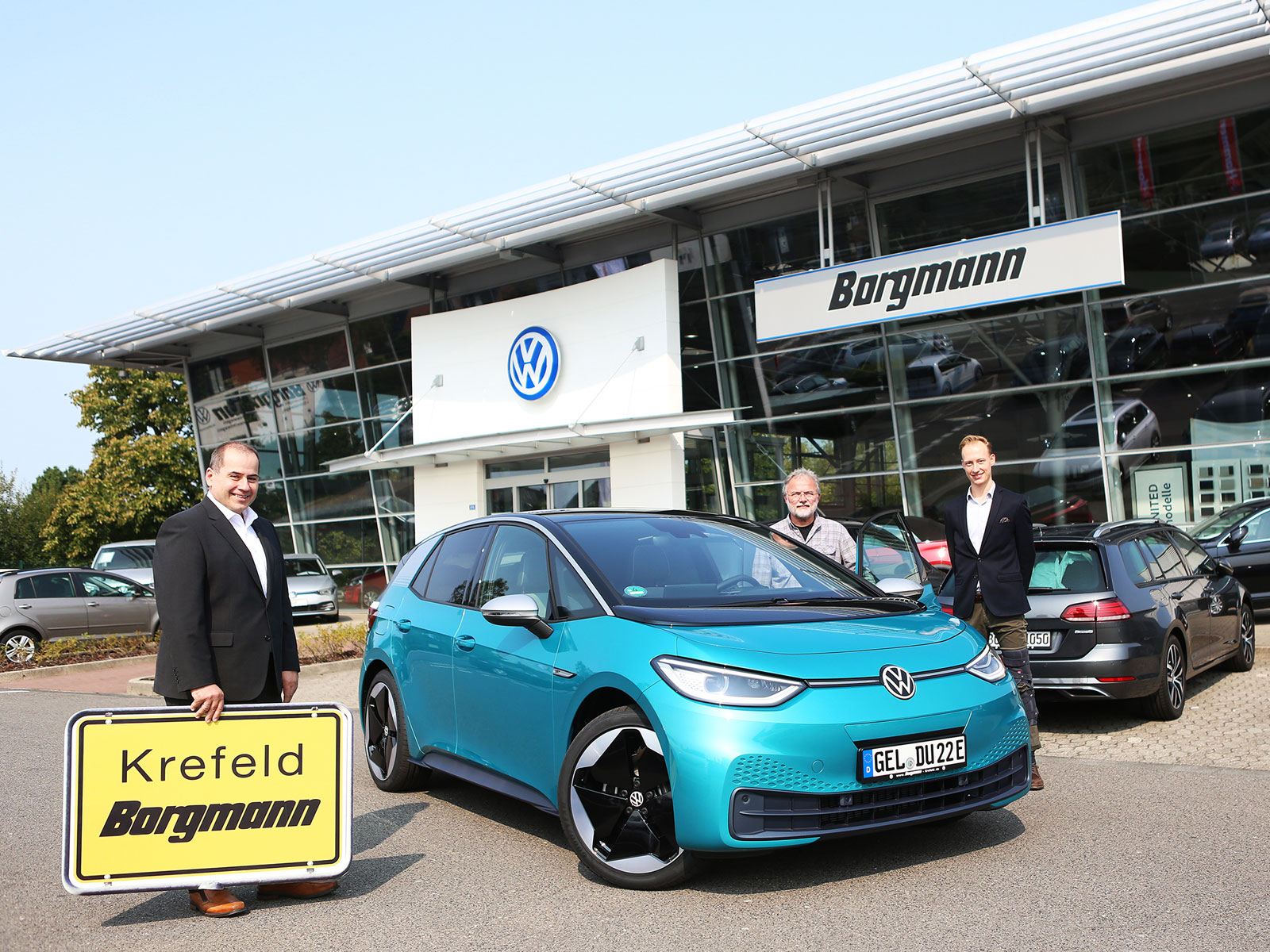 Der VW ID.3 vom Autohaus Borgmann in Krefeld Der VW ID.3 vom Autohaus Borgmann in Krefeld