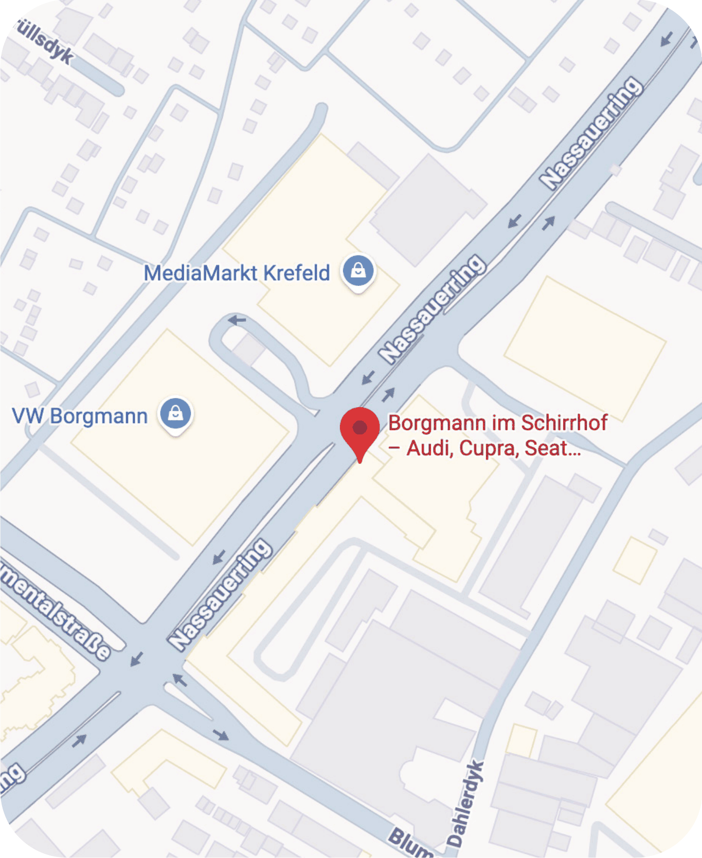 Karte Blumentalstraße 151-155, 47803 Krefeld